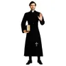 Sacerdote adulto pastore Costume da pastore uomini religiosi cattolici costumi da pastore carnevale