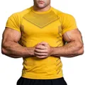 Maglietta da palestra maglietta da corsa ad asciugatura rapida da uomo maglietta da Fitness a