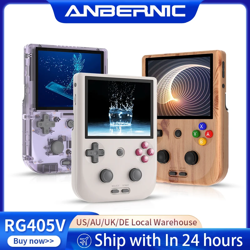 Console di Gioco Portatile Anbernic RG405V con Schermo Touch IPS HD da 4", Sistema Android 12, T618 64-bit, Wi-Fi, Lettore di Giochi Retro Portatile