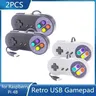 2PCs USB Gamepad Retro Gaming Joystick Controller cablato per PC NESPi RetroPie controllo del gioco