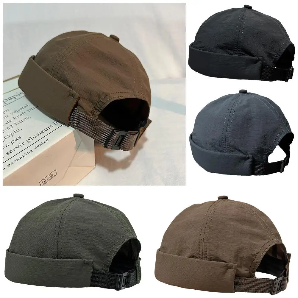 Cappello senza tesa ad asciugatura rapida berretto quotidiano leggero berretto in rete berretto Docker berretto arrotolato da marinaio cappello da porto Casual Skullcap