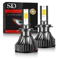 2 pz H4 H7 Led 20000LM Lampadina Auto Faro H1 H3 LED H8 H11 9005 HB3 9006 HB4 9012 HIR2 H27 880 3500K 6500K 8500K Auto 12V