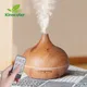 Umidificatore ad ultrasuoni con telecomando per diffusore di oli essenziali per aromaterapia da 500 ml di alta qualità con 7 colori di luce