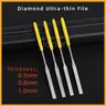 Ultra Thin Diamond Flat File 0.5/0.6/0.8/0.9/1/1.1mm Thickness Flat Hand File Assorted File Knife