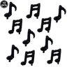 10Pcs Nota di Musica Nero Palloncino Mylar Palloncino Musica Palloncini Uso per 80s 90s Di Musica di
