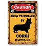 Corgi Sign Corgi Gifts For Corgi Lovers attenzione Tin Sign Dog Metal Tin Sign For Wall Art Corgi