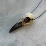 Collana con teschio di corvo 3D collana con teschio di corvo corvo regalo gotico collana con