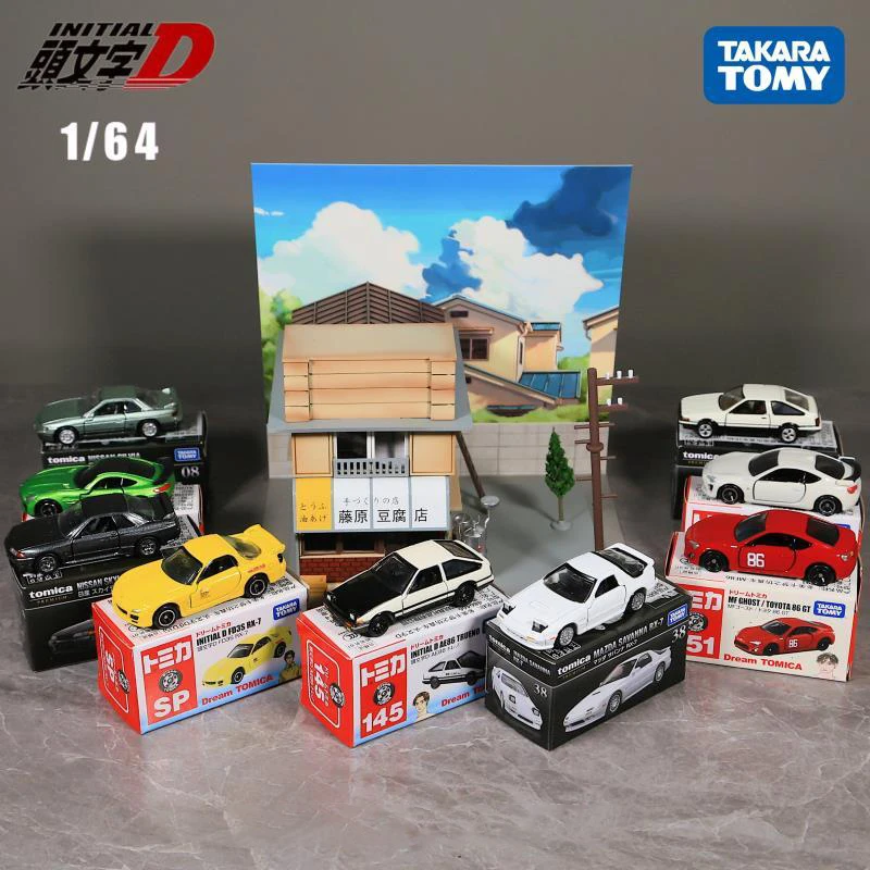TOMY Iniziale D AE86 RX7 GTR Supra Auto in lega Fonde sotto pressione e veicoli giocattolo Modello di auto Modello in scala in miniatura per bambini