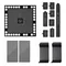 Kit tappo jack filtro a rete con copertura antipolvere host per accessori di gioco rack per console