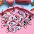 Hello Kitty accessori portachiavi in acrilico Sanrio Anime figure portachiavi ciondolo Cartoon
