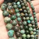 Pietra naturale Turchesi africani Perline sparse rotonde 15 ''2 3 4 6 8 10 12mm Per la creazione di gioielli Accessori collana braccialetto fai da te