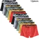 12 pezzi intimo uomo uomo mutande di cotone uomo puro mutandine da uomo pantaloncini Boxer