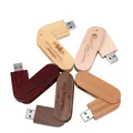 Logo personalizzato gratuito Chiavetta USB 2.0 in legno Torcia portatile per fotografia Regalo Pen Drive Capacità reale con portachiavi Memory Stick 64 GB