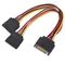 SATA II Hard Disk Power 15Pin SATA Maschio a 2 Femmine 15Pin Power HDD Splitter Cavo di prolunga Y