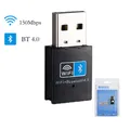 Adattatore wireless WiFi Bluetooth 150Mbps Adattatore Wifi USB 2.4G Bluetooth 4.0 Dongle Scheda di rete RTL8723BU per PC portatile desktop