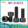 2 ~ 50 pz M1.6 M2 M2.5 M3 M4 M5 M6 M8 M10 M12 nero zincato 304 acciaio inox esagono esagono
