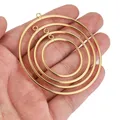 10 pezzi in acciaio inossidabile 30-60mm anello a cerchio grande placcato oro orecchini con castone con ciondoli che fanno forniture convettori per gioielli all'ingrosso