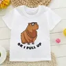 Kawaii Capybara Tshirt bambini bambini T-Shirt cartoni animati vestiti Kid Girl Boy Cute Capybaras