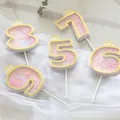 Candela digitale con paillettes numero di compleanno candela per torta 0 1 2 3 4 5 6 7 8 9 Cake