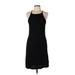 Pieces Casual Dress - Sheath Halter Sleeveless: Black Solid Dresses - Women's Size Large