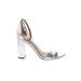 Sam Edelman Heels: Silver Shoes - Women's Size 8 - Open Toe