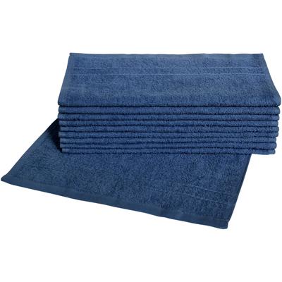 Waschlappen DYCKHOFF "Kristall", blau (marine), B:30cm L:30cm, Frottier, Waschlappen, mit Bordüren Image