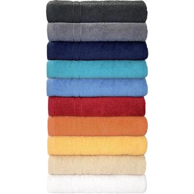 Badetuch DYCKHOFF "Kristall", grau (steingrau), B:70cm L:140cm, Frottier, Obermaterial: 100% Baumwolle, Handtücher (Packung), mit Bordüren Image