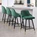 Everly Quinn Swivel Velvet Upholstered Counter & Bar Stool Velvet in Green | 35.4 H x 20.3 W x 20.3 D in | Wayfair 90084752D13C459CA4C0236A1083434C