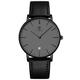 L LAVAREDO Watch for Men, Extremely Thin Mens Watches Minimalist Analog Men's Leather Wrist Watches with Time/Date, Birthday Gift for Men Boyfriend, 02-BlackGrey-P, Mens Watch