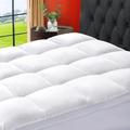 SOPAT Mattress Topper Full Size Extra Thick Mattress Pad 8-21" Deep Pocket Soft Down Alternative Fill Mattress Protector Pillow Top Mattress Cover (54x75 Inches, White)