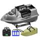 Bilbear 500M GPS 3 Hoppers Fishing Bait Boat Carp Fishing Bait Boat Carp Hook Post Boat,Handbag,Spare Batteries (Carbon Boat)