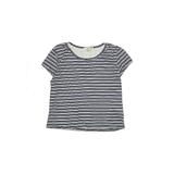 Knit Works Short Sleeve T-Shirt: Blue Stripes Tops - Kids Girl's Size 14