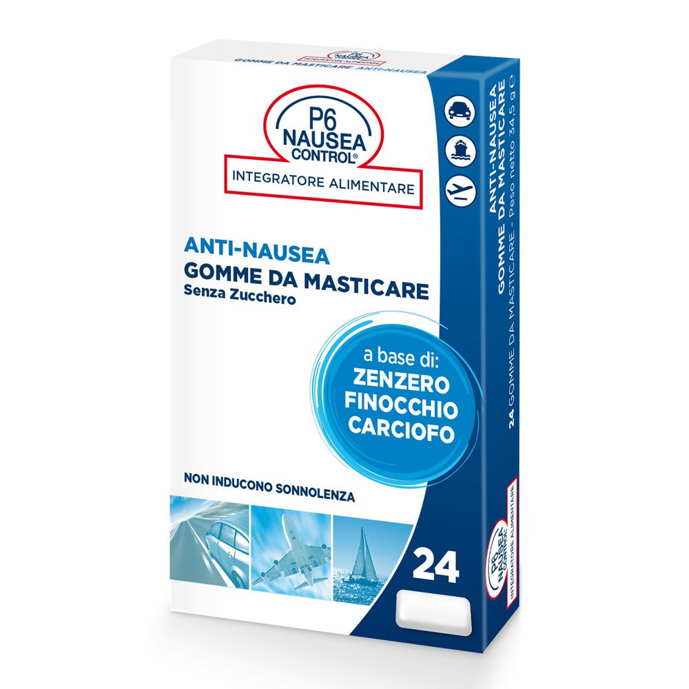 P6 Nausea Control Gomme da Masticare Anti-Nausea 34,5 g masticabili