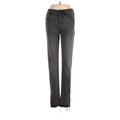 Sanctuary / DENIM Jeggings - Mid/Reg Rise Straight Leg Boyfriend: Gray Bottoms - Women's Size 25 - Sandwash