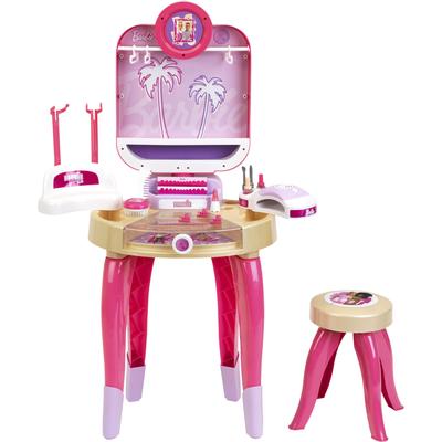 Schminktisch KLEIN "Barbie Schönheitsstudio, Happy Vibes" Tische Gr. B/H/T: 41 cm x 96 cm x 31 cm, rosa Kinder Kinderkosmetik -schmuck