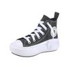 Sneaker CONVERSE "CHUCK TAYLOR ALL STAR MOVE PLATFORM LEATHER", Gr. 27, schwarz-weiß (schwarz, weiß), Leder, sportlich, Schuhe