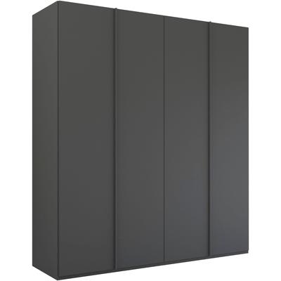 Drehtürenschrank RAUCH "Skat Meridian", grau (graphit), B:201cm H:235cm T:63cm, Holzwerkstoff, Schränke, inkl. Innenspiegel und 4 Innenschubladen Image