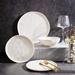 Hokku Designs Khalilah Handmade Porcelain China Dinnerware Set - Service for 4 Porcelain/Ceramic in White | Wayfair