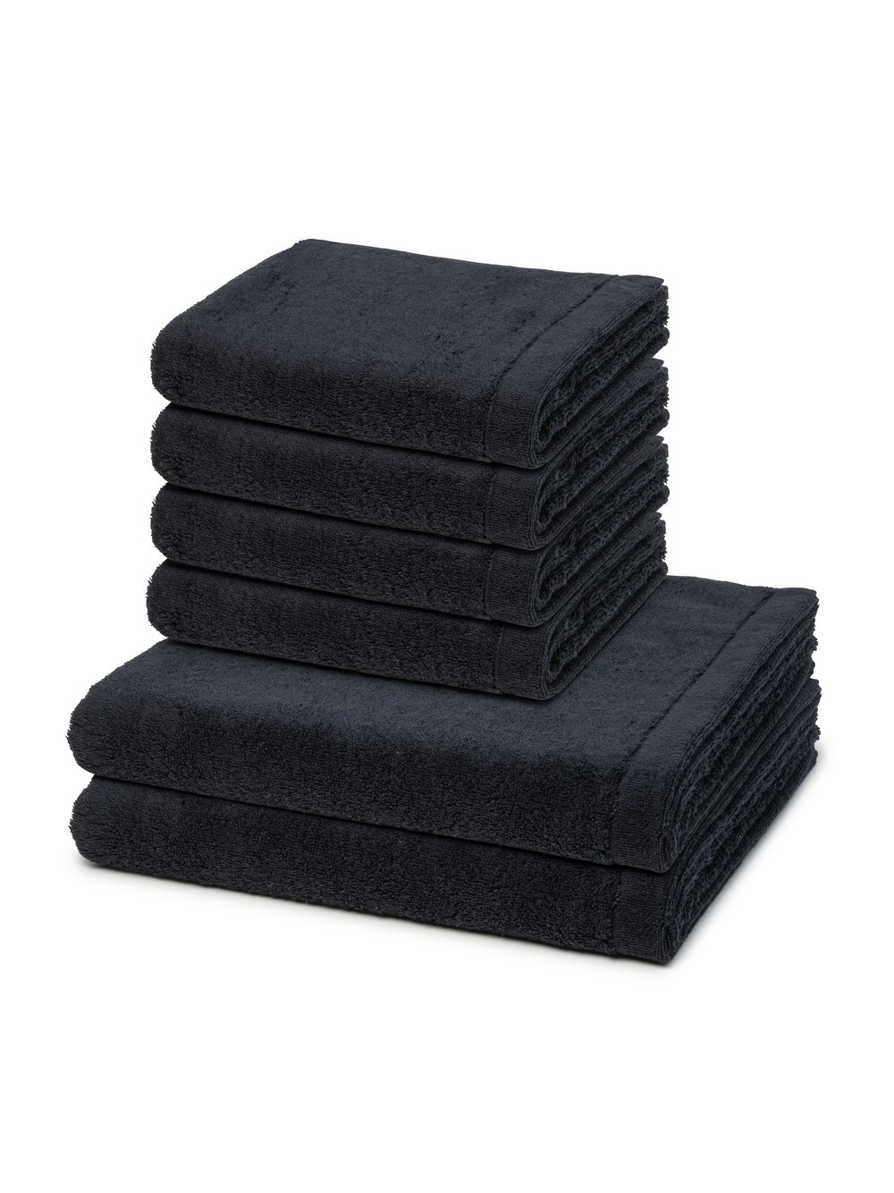 Cawö Handtuchset 6-teilig Damen schwarz, ONE SIZE Image