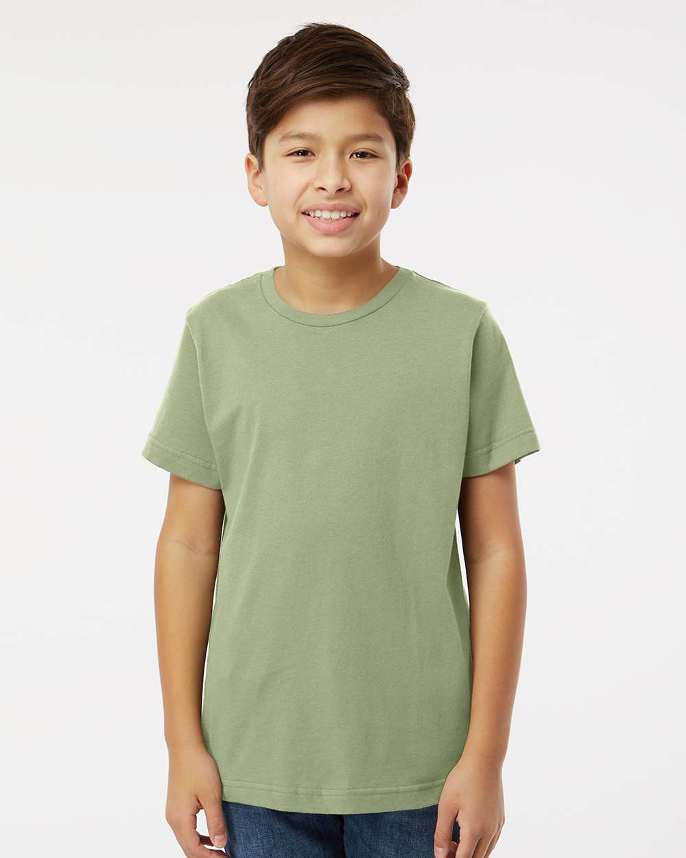 LAT 6101 Youth Fine Jersey T Shirt in Sage size XL | Ringspun Cotton LA6101