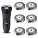 SH30 Replacement Heads for Philips Norelco Series 3000 2000 1000 Shavers and S738 Click and Style ComfortCut Shaving Heads 6 Pack