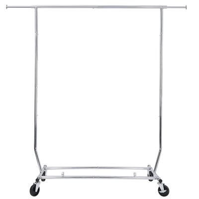 Collapsible Rolling Garment Rack with Heavy-Duty Wheels