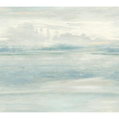 Candice Olson Blue Soothing Mists Scenic Peel and Stick Wallpaper