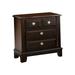 Litchville Contemporary Night Stand In Brown Cherry Finish - 29.38 H x 28.38 W x 17 L Inches