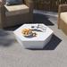 Outdoor Hexagon Patio Concrete Coffee Table, Outdoor Large Side Table