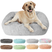 Rectangle Pet Dog Cat Warm Calming Bed Long Plush Fluffy Soft Sleeping Kennel Nest Ultra Warm Bed