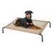 Veehoo Outdoor Elevated Dog Bed Cooling Raised Pet Dog Cots with Washable Mesh Large Beige Coffee