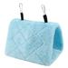Peony Parrot Hammock Bird Nest Warm Soft Plush Hammock Hanging Cage Tent for Birds Parrot Winter Warm Bed Pet Toy Pouch Cotton Bed [S-blue]