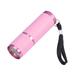 NUOLUX Handheld 9 LED UV Flashlight Torch Light Ultraviolet Light Aluminum Alloy Money Detection Torch without Battery (Pink)