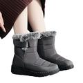 Pudcoco Women Snow Boots Soft Non-Slip Winter Snow Boots Warm Waterproof Fur Lined Boots for Outdoor